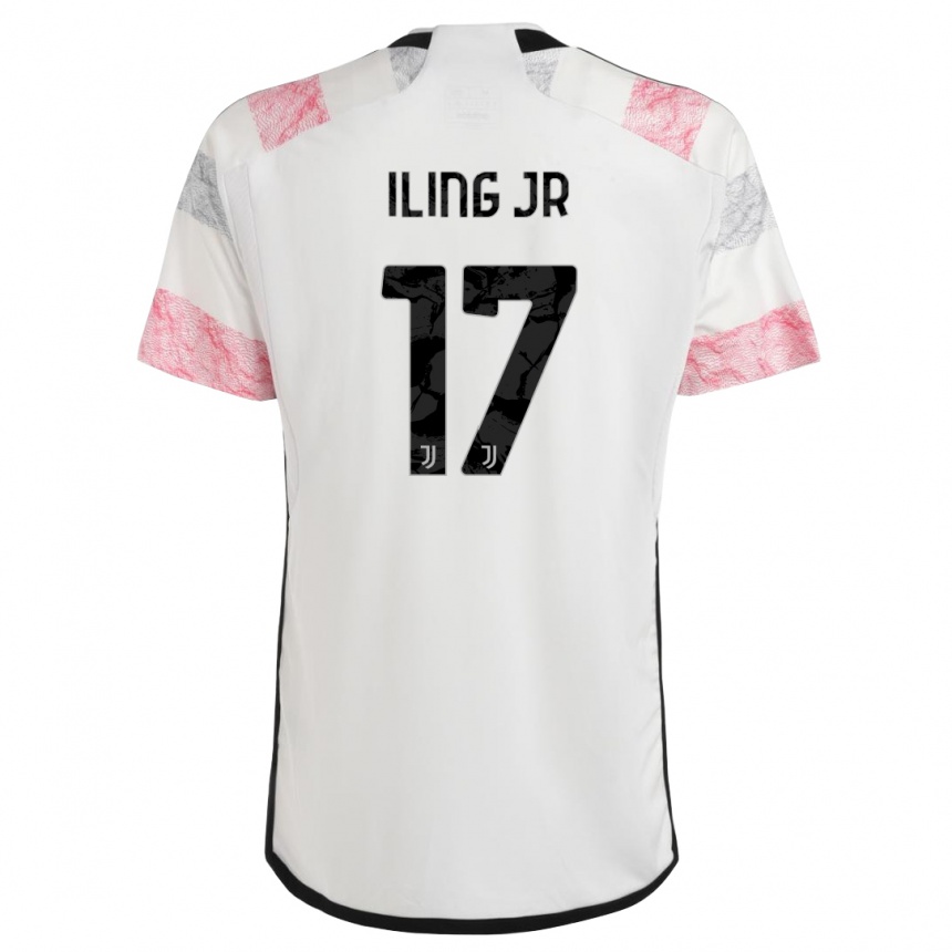 Hombre Fútbol Camiseta Samuel Iling-Junior #17 Blanco Rosa 2ª Equipación 2023/24 Perú