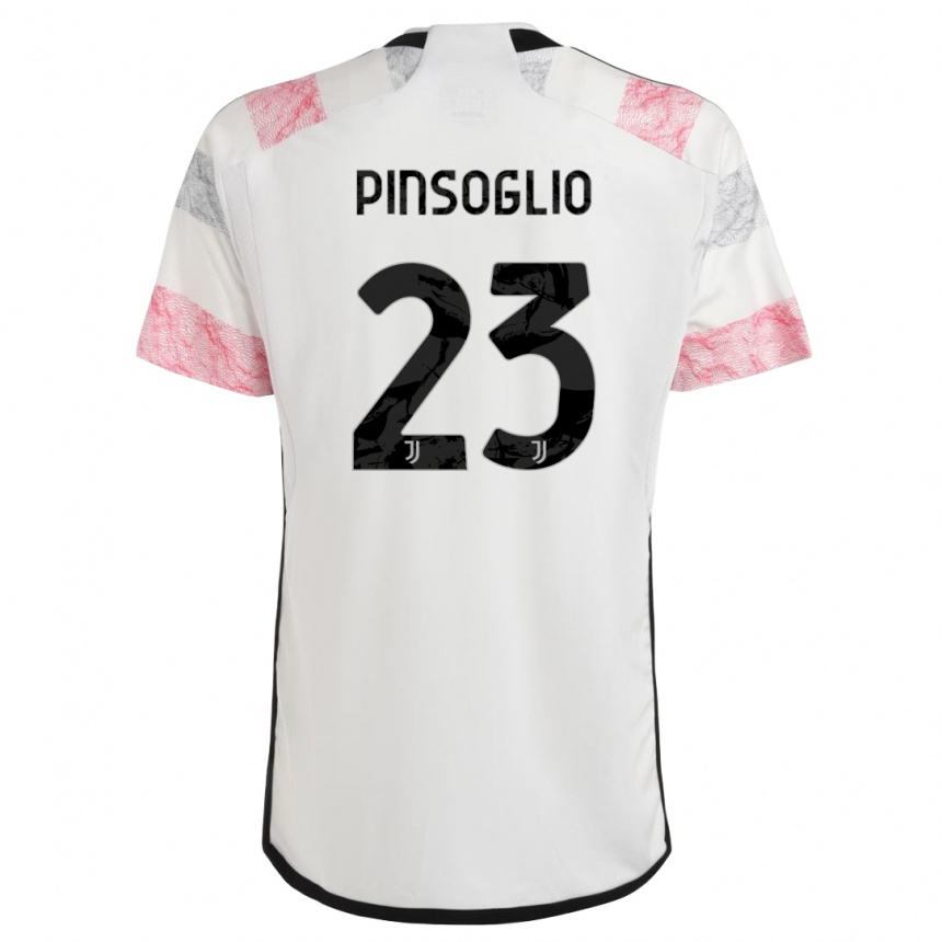 Hombre Fútbol Camiseta Carlo Pinsoglio #23 Blanco Rosa 2ª Equipación 2023/24 Perú