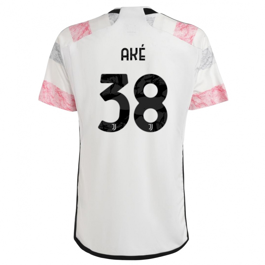 Hombre Fútbol Camiseta Marley Ake #38 Blanco Rosa 2ª Equipación 2023/24 Perú