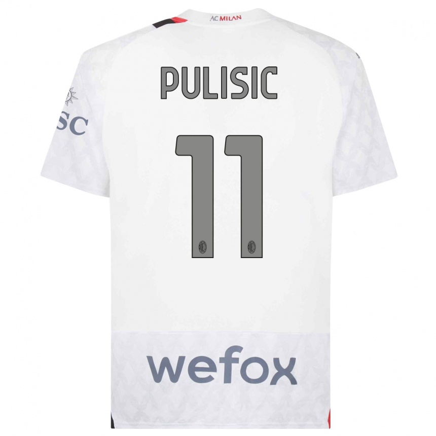 Hombre Fútbol Camiseta Christian Pulisic #11 Blanco 2ª Equipación 2023/24 Perú