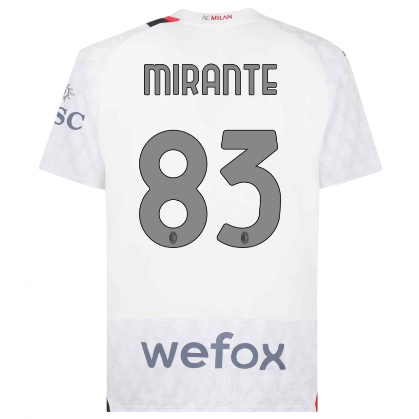 Hombre Fútbol Camiseta Antonio Mirante #83 Blanco 2ª Equipación 2023/24 Perú