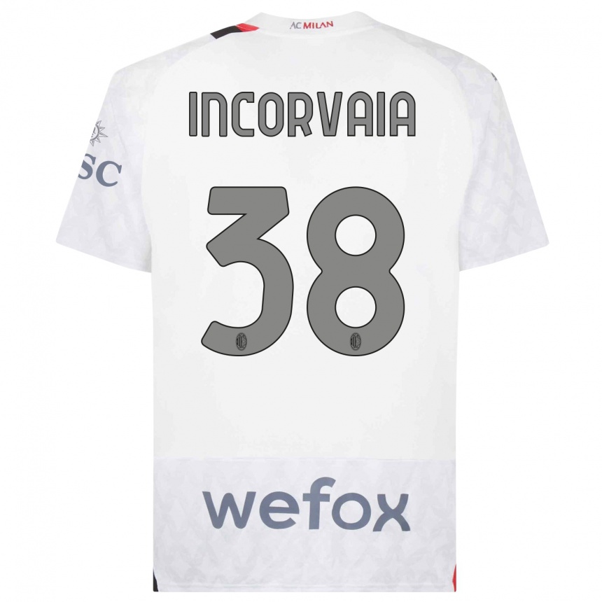 Hombre Fútbol Camiseta Giovanni Incorvaia #38 Blanco 2ª Equipación 2023/24 Perú