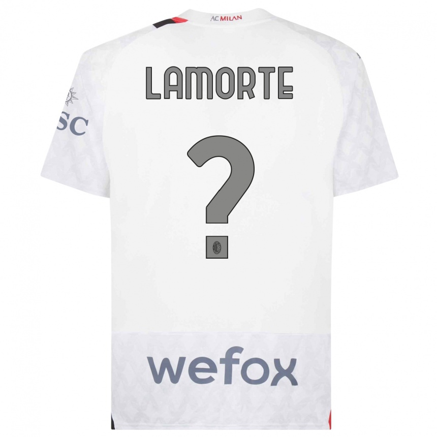 Hombre Fútbol Camiseta Alessandro Lamorte #0 Blanco 2ª Equipación 2023/24 Perú