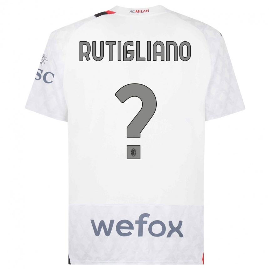 Hombre Fútbol Camiseta Samuele Rutigliano #0 Blanco 2ª Equipación 2023/24 Perú