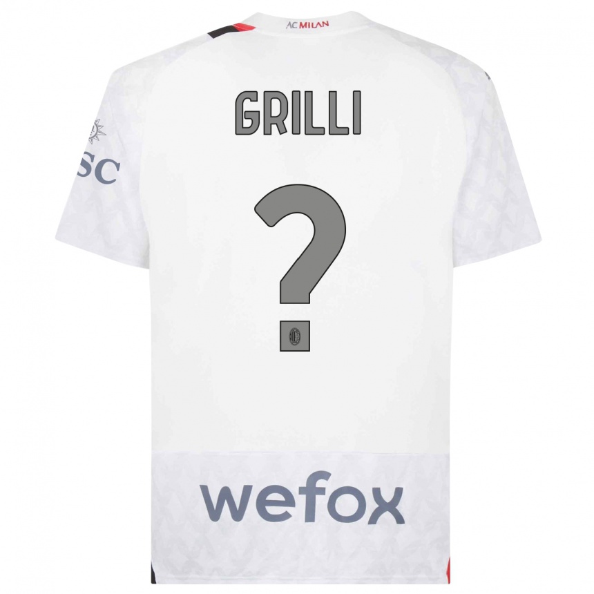 Hombre Fútbol Camiseta Lorenzo Grilli #0 Blanco 2ª Equipación 2023/24 Perú