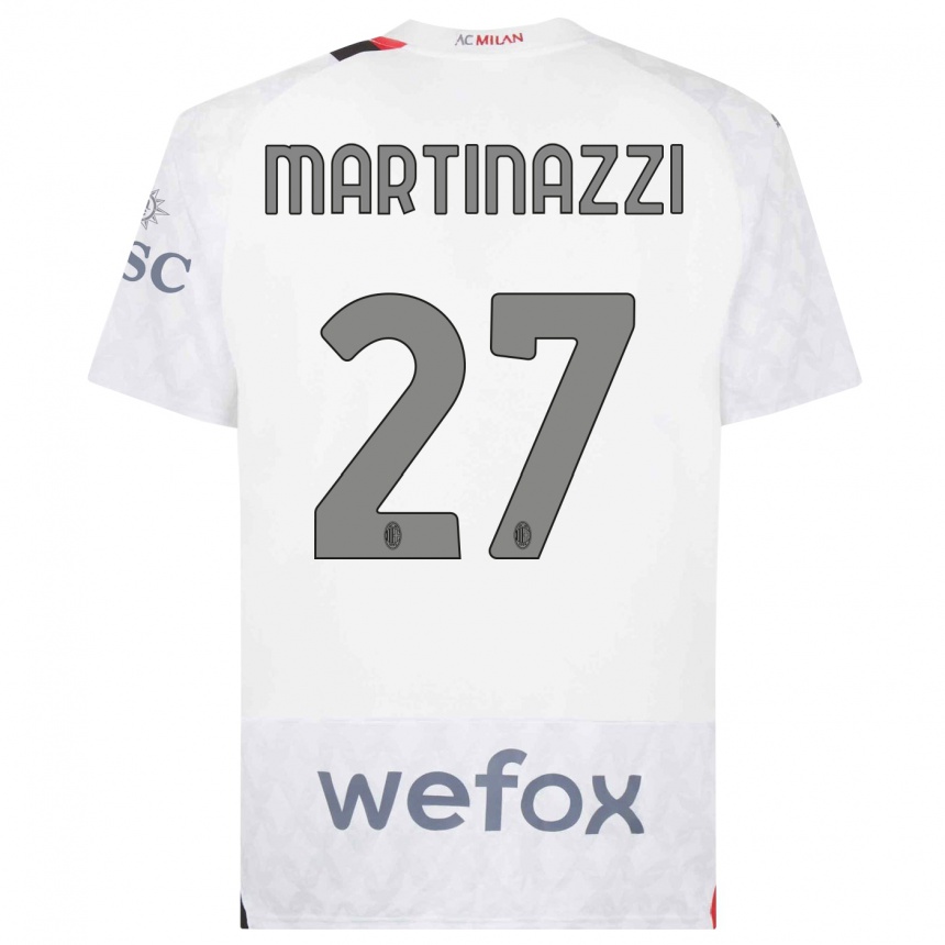 Hombre Fútbol Camiseta Luca Martinazzi #27 Blanco 2ª Equipación 2023/24 Perú