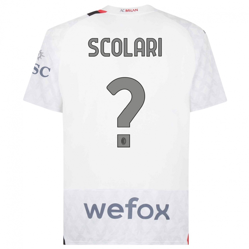 Hombre Fútbol Camiseta Davide Scolari #0 Blanco 2ª Equipación 2023/24 Perú