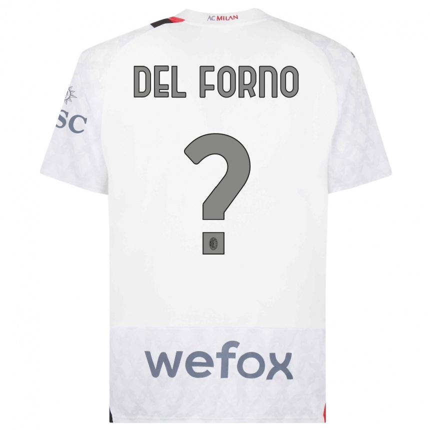 Hombre Fútbol Camiseta Luca Del Forno #0 Blanco 2ª Equipación 2023/24 Perú