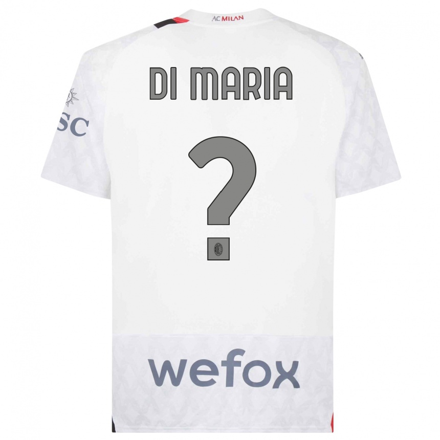 Hombre Fútbol Camiseta Alessandro Di Maria #0 Blanco 2ª Equipación 2023/24 Perú