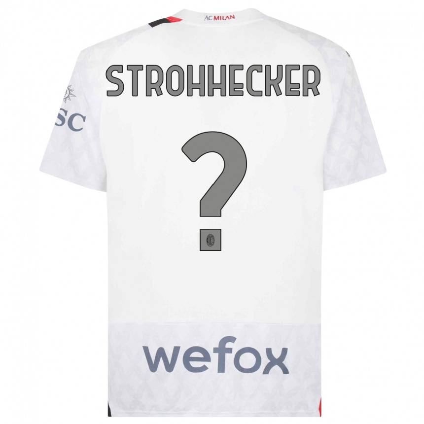 Hombre Fútbol Camiseta Riccardo Strohhecker #0 Blanco 2ª Equipación 2023/24 Perú