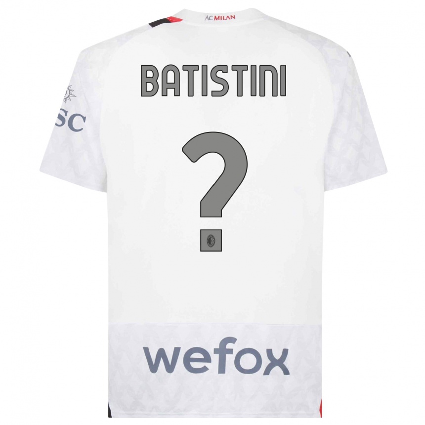 Hombre Fútbol Camiseta Simone Batistini #0 Blanco 2ª Equipación 2023/24 Perú