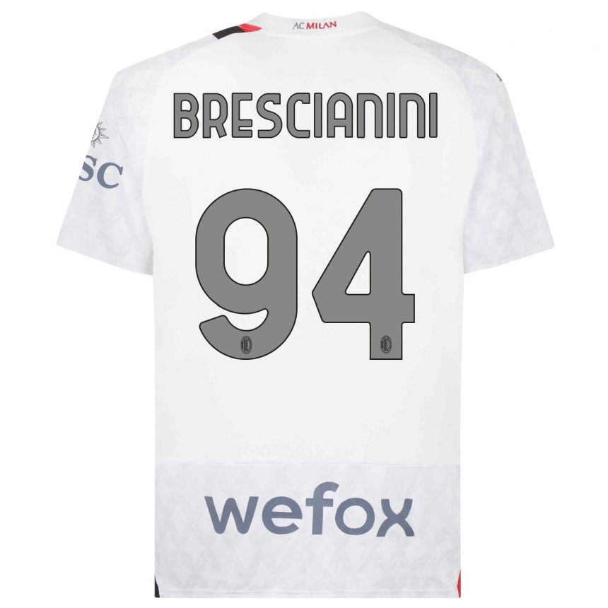 Hombre Fútbol Camiseta Marco Brescianini #94 Blanco 2ª Equipación 2023/24 Perú