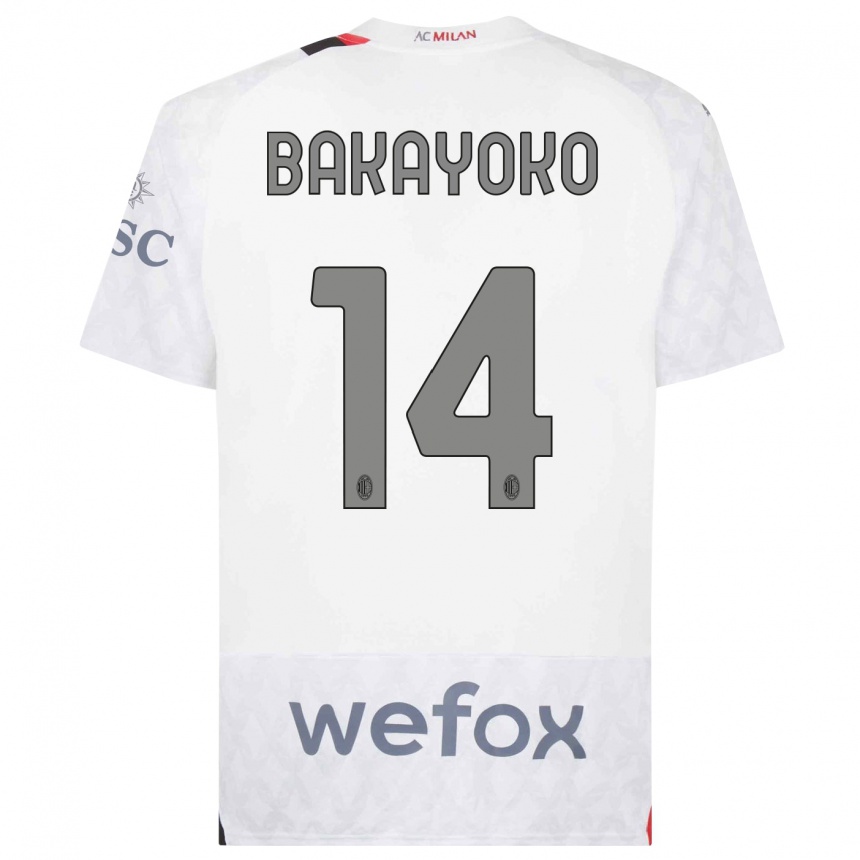 Hombre Fútbol Camiseta Tiemoue Bakayoko #14 Blanco 2ª Equipación 2023/24 Perú