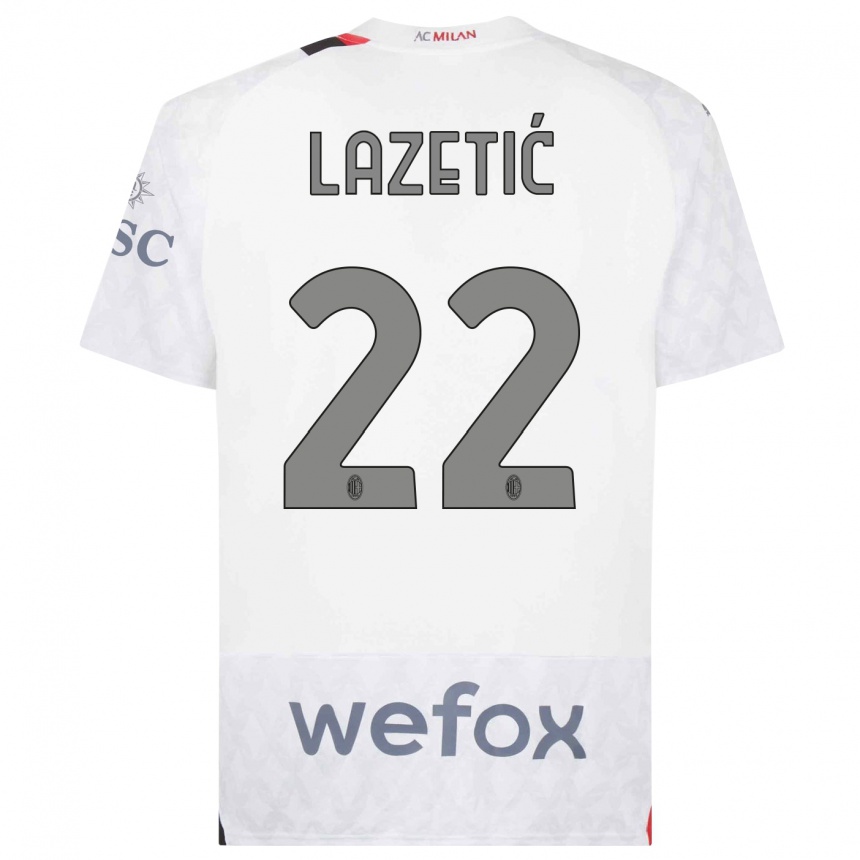 Hombre Fútbol Camiseta Marko Lazetic #22 Blanco 2ª Equipación 2023/24 Perú