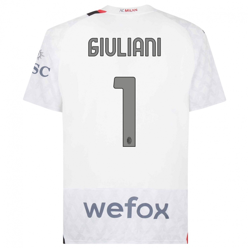 Hombre Fútbol Camiseta Laura Giuliani #1 Blanco 2ª Equipación 2023/24 Perú