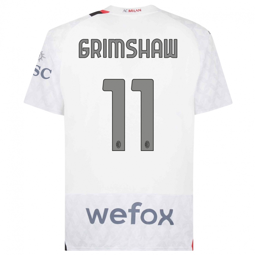 Hombre Fútbol Camiseta Christy Grimshaw #11 Blanco 2ª Equipación 2023/24 Perú