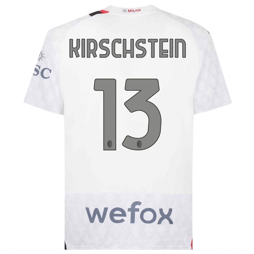 Hombre Fútbol Camiseta Merle Kirschstein #13 Blanco 2ª Equipación 2023/24 Perú