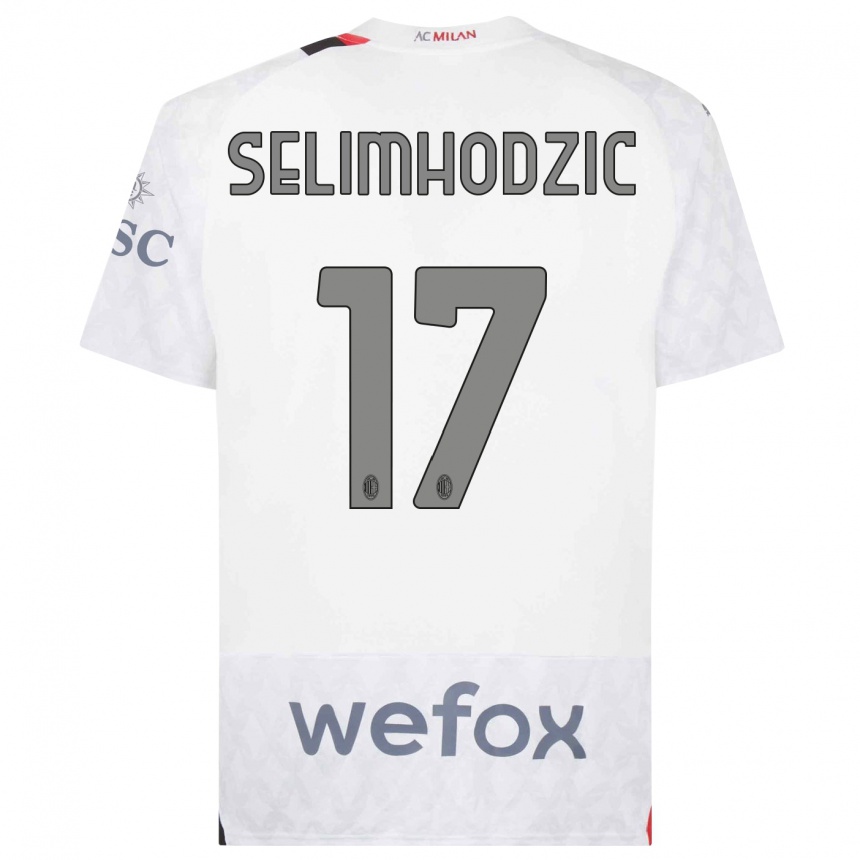 Hombre Fútbol Camiseta Noa Selimhodzic #17 Blanco 2ª Equipación 2023/24 Perú