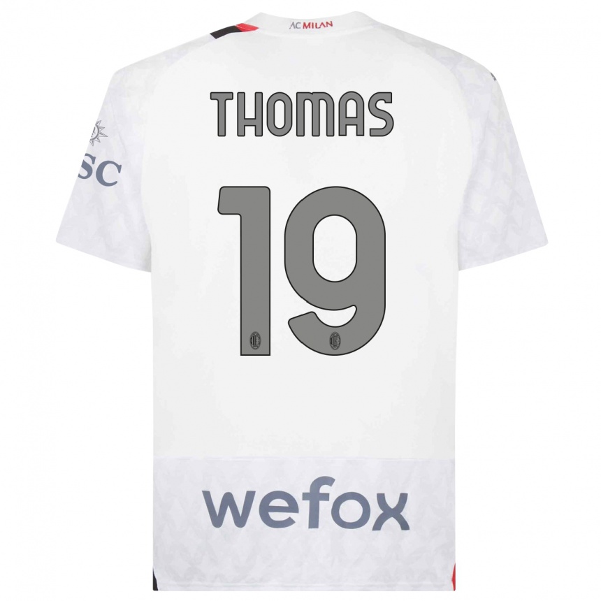 Hombre Fútbol Camiseta Lindsey Thomas #19 Blanco 2ª Equipación 2023/24 Perú