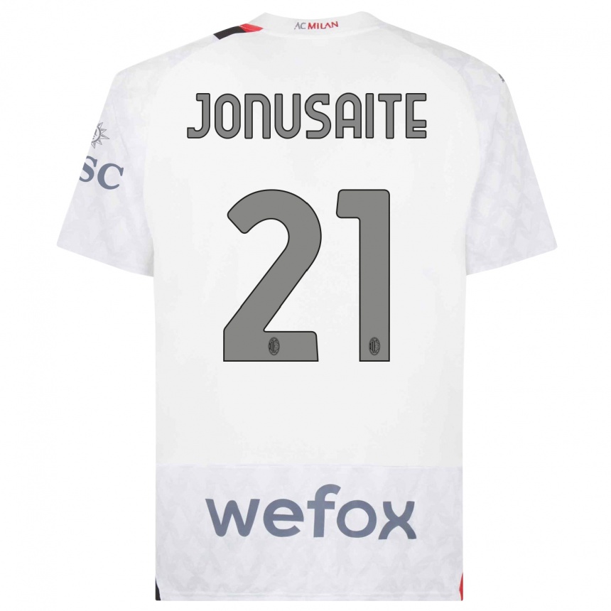 Hombre Fútbol Camiseta Rimante Jonusaite #21 Blanco 2ª Equipación 2023/24 Perú