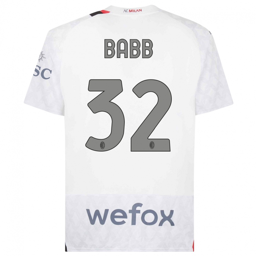 Hombre Fútbol Camiseta Selena Delia Babb #32 Blanco 2ª Equipación 2023/24 Perú