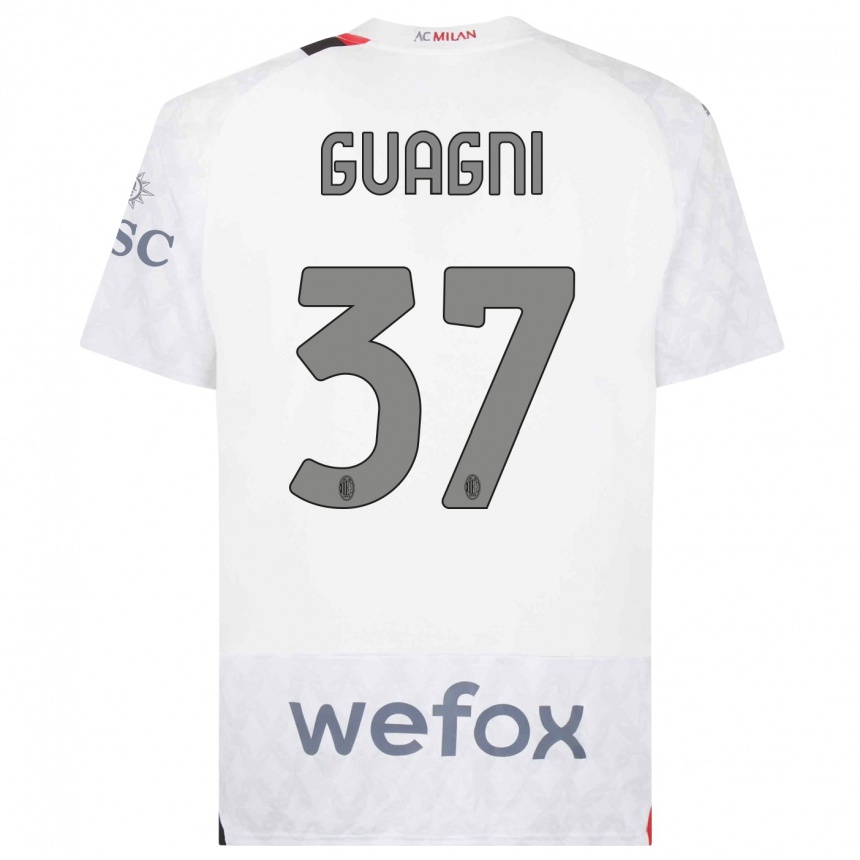 Hombre Fútbol Camiseta Alia Guagni #37 Blanco 2ª Equipación 2023/24 Perú