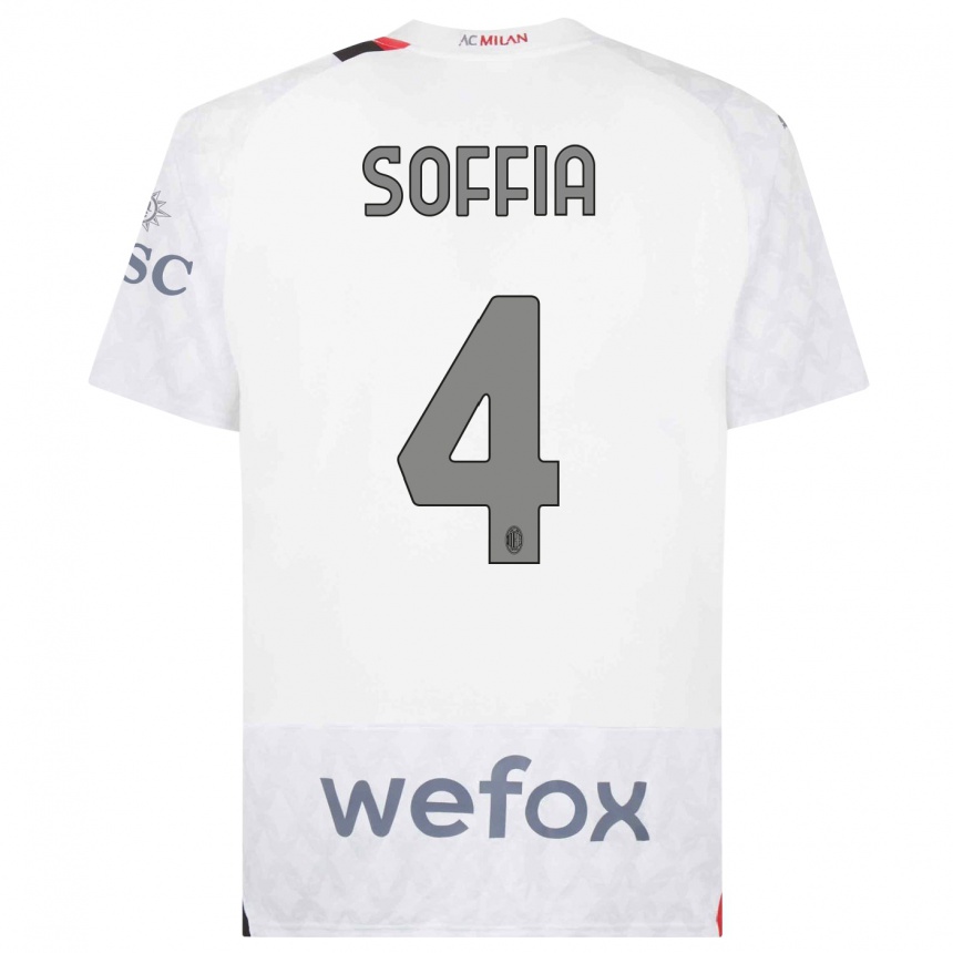 Hombre Fútbol Camiseta Angelica Soffia #4 Blanco 2ª Equipación 2023/24 Perú