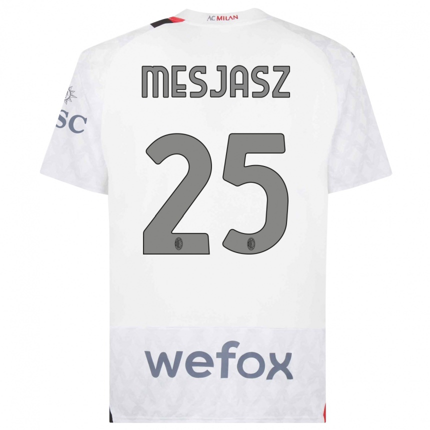 Hombre Fútbol Camiseta Malgorzata Mesjasz #25 Blanco 2ª Equipación 2023/24 Perú