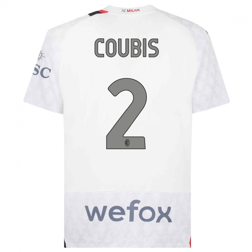 Hombre Fútbol Camiseta Andrei Coubis #2 Blanco 2ª Equipación 2023/24 Perú