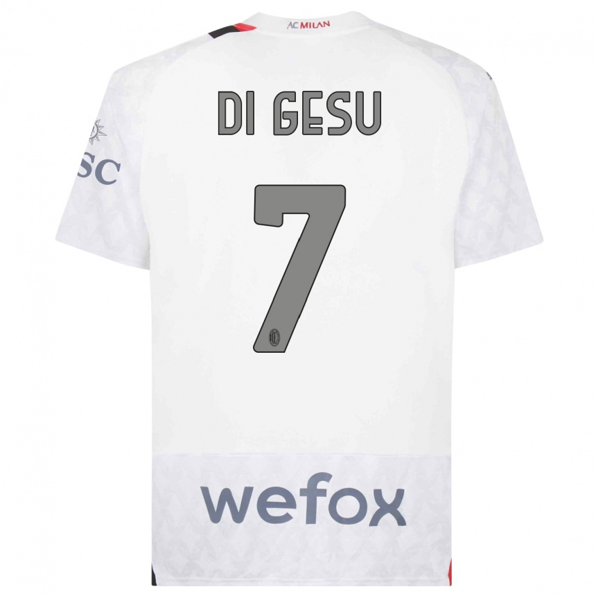 Hombre Fútbol Camiseta Enrico Di Gesu #7 Blanco 2ª Equipación 2023/24 Perú