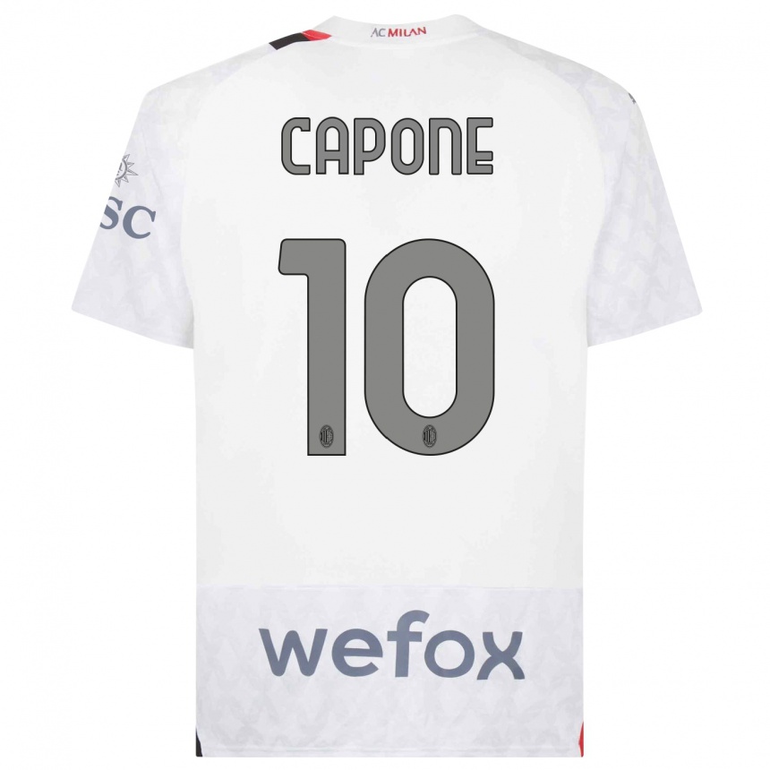 Hombre Fútbol Camiseta Andrea Capone #10 Blanco 2ª Equipación 2023/24 Perú