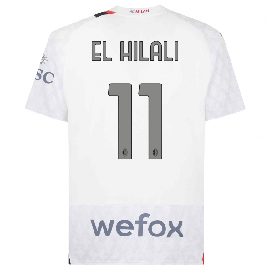 Hombre Fútbol Camiseta Youns El Hilali #11 Blanco 2ª Equipación 2023/24 Perú