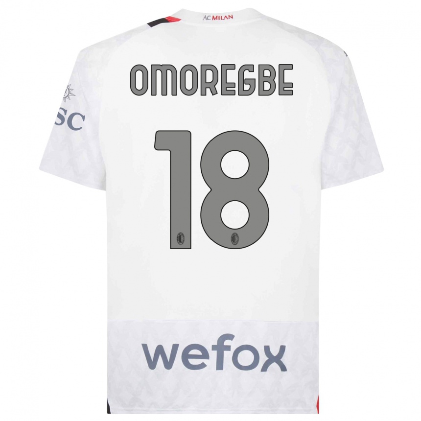 Hombre Fútbol Camiseta Bob Murphy Omoregbe #18 Blanco 2ª Equipación 2023/24 Perú