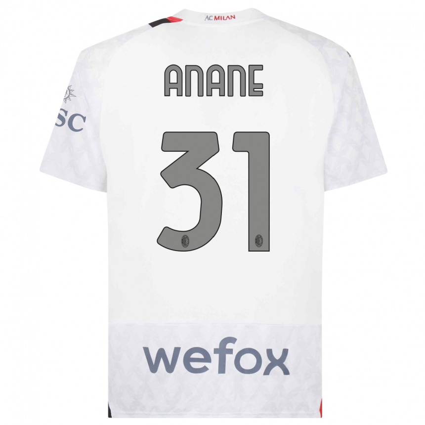 Hombre Fútbol Camiseta Emmanuel Anane #31 Blanco 2ª Equipación 2023/24 Perú