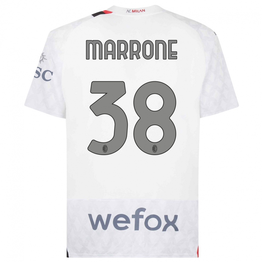 Hombre Fútbol Camiseta Federico Marrone #38 Blanco 2ª Equipación 2023/24 Perú