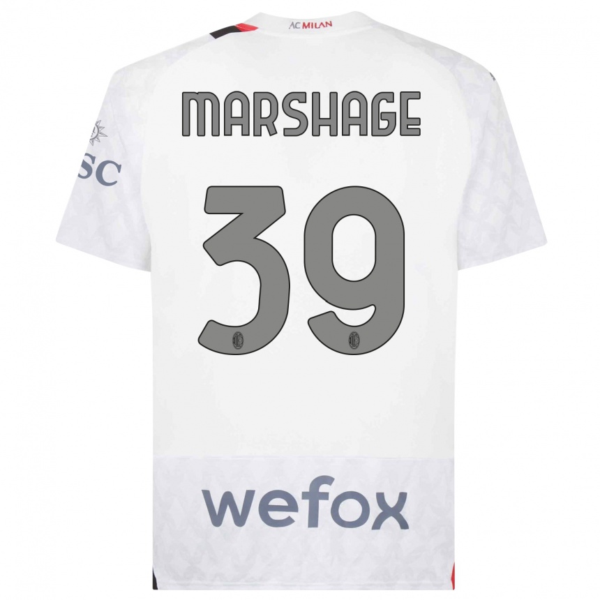 Hombre Fútbol Camiseta Wilgot Marshage #39 Blanco 2ª Equipación 2023/24 Perú