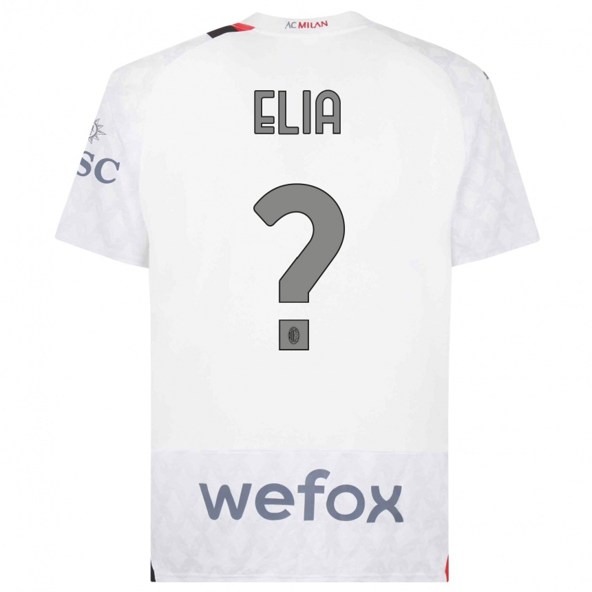 Hombre Fútbol Camiseta Emanuele Elia #0 Blanco 2ª Equipación 2023/24 Perú