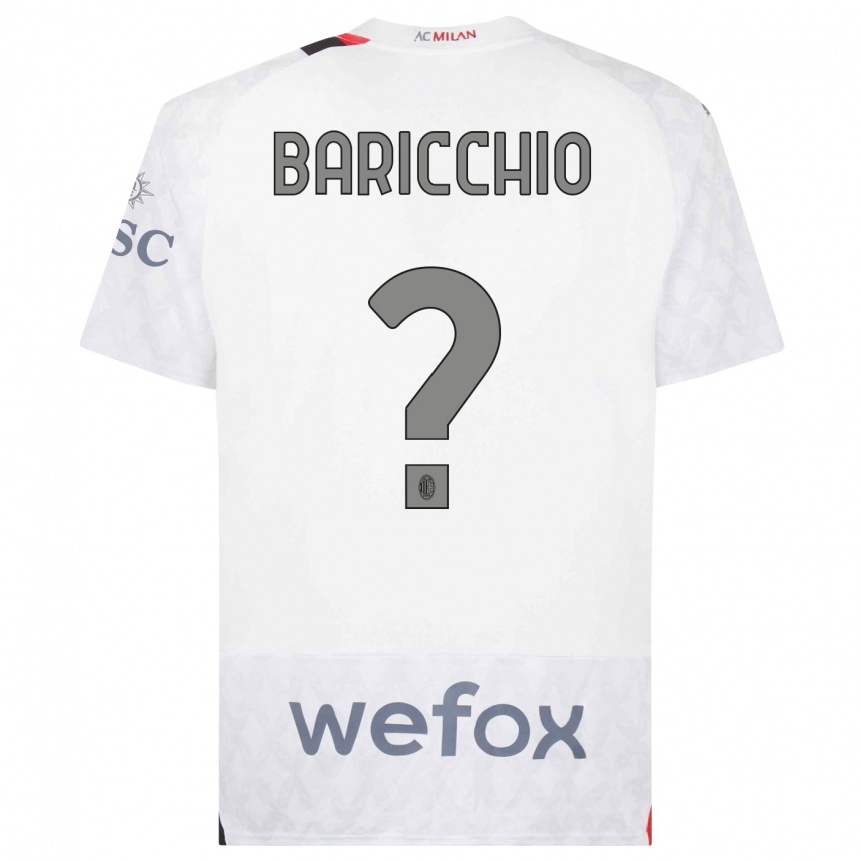 Hombre Fútbol Camiseta Luca Baricchio #0 Blanco 2ª Equipación 2023/24 Perú