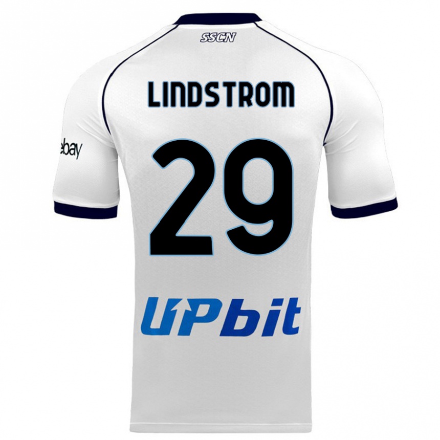 Hombre Fútbol Camiseta Jesper Lindstrøm #29 Blanco 2ª Equipación 2023/24 Perú