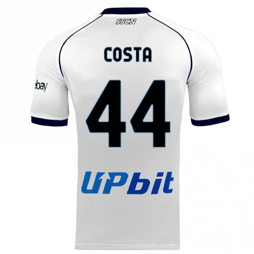 Hombre Fútbol Camiseta Filippo Costa #44 Blanco 2ª Equipación 2023/24 Perú