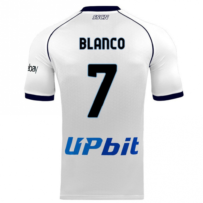 Hombre Fútbol Camiseta Gimena Blanco #7 Blanco 2ª Equipación 2023/24 Perú