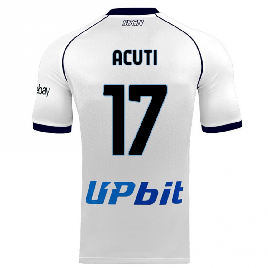 Hombre Fútbol Camiseta Arianna Acuti #17 Blanco 2ª Equipación 2023/24 Perú