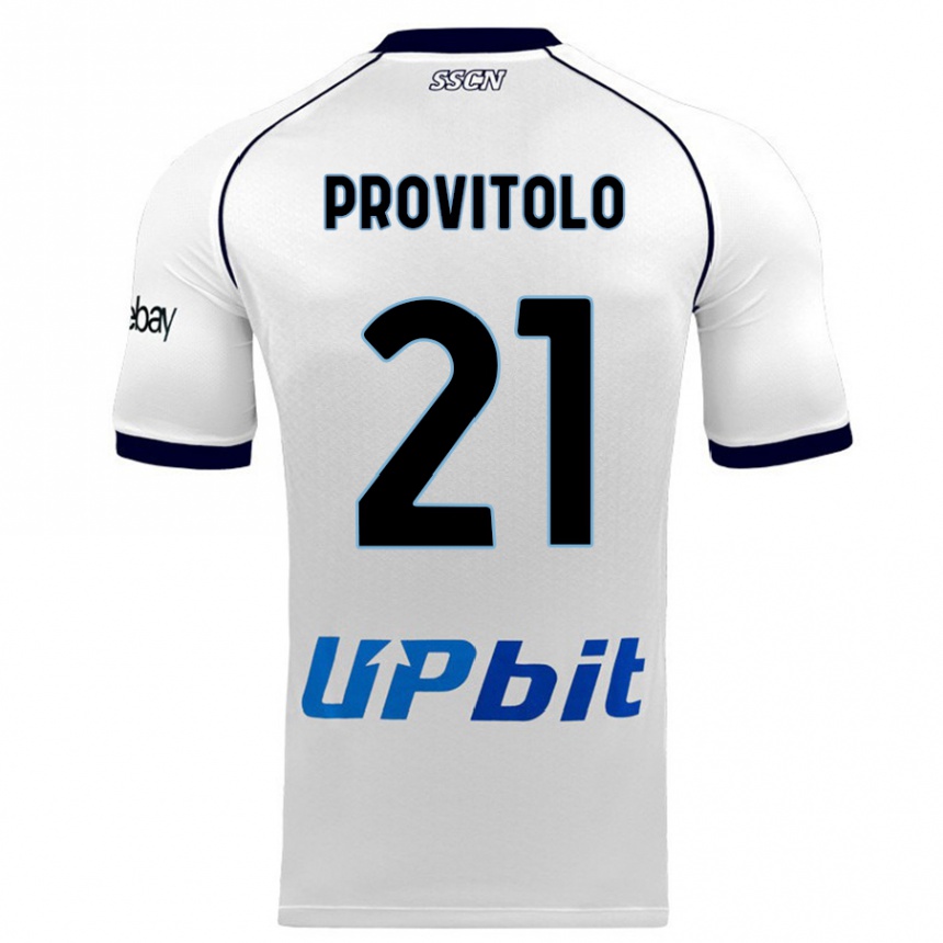 Hombre Fútbol Camiseta Vincenzo Provitolo #21 Blanco 2ª Equipación 2023/24 Perú