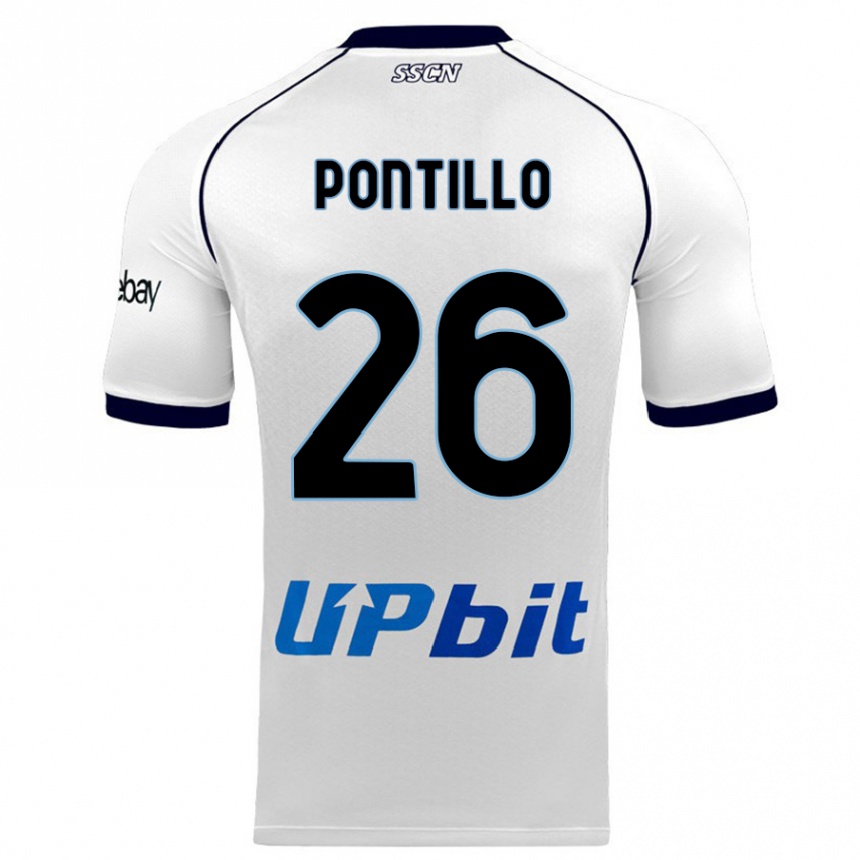 Hombre Fútbol Camiseta Pasquale Pontillo #26 Blanco 2ª Equipación 2023/24 Perú