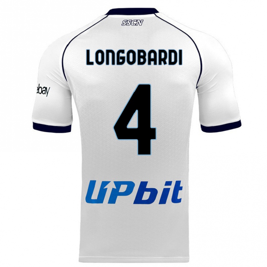 Hombre Fútbol Camiseta Salvatore Longobardi #4 Blanco 2ª Equipación 2023/24 Perú