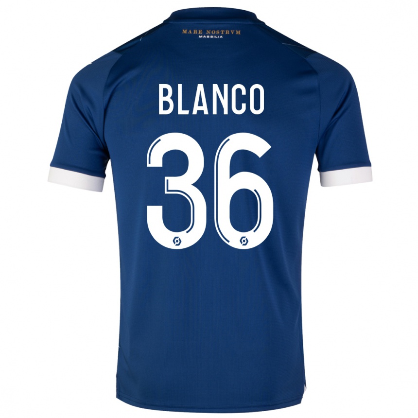 Hombre Fútbol Camiseta Ruben Blanco #36 Azul Oscuro 2ª Equipación 2023/24 Perú