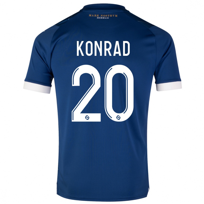 Hombre Fútbol Camiseta Konrad De La Fuente #20 Azul Oscuro 2ª Equipación 2023/24 Perú