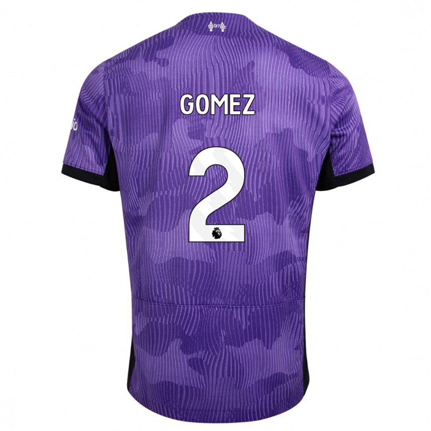 Hombre Fútbol Camiseta Joe Gomez #2 Púrpura Equipación Tercera 2023/24 Perú