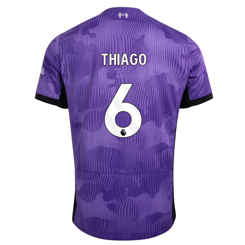 Hombre Fútbol Camiseta Thiago #6 Púrpura Equipación Tercera 2023/24 Perú