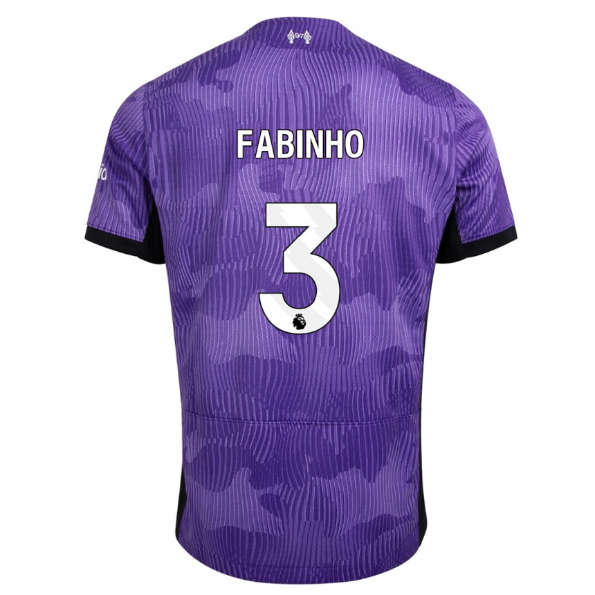 Hombre Fútbol Camiseta Fabinho #3 Púrpura Equipación Tercera 2023/24 Perú